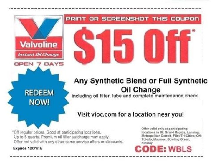 Valvoline $24.99 Synthetic Oil Change Coupon Near You: A Comprehensive Guide
